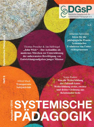 Zeitschrift "Systemische Pädagogik" Heft 6